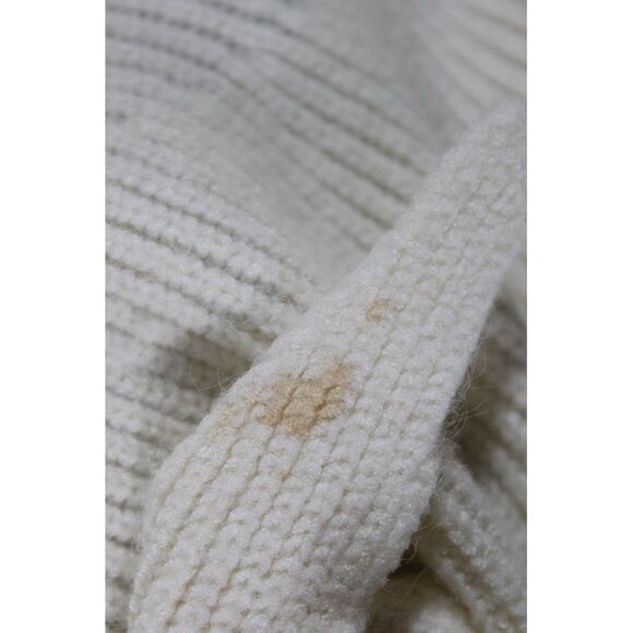 Moth Anthropologie Womens Ribbed Knit V Neck Tie Front Sweater White Size Small - Picture 4 of 7